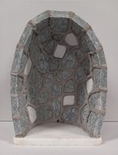 Grotta per statua artigianale in granito inserti marmo cm 37 x 27