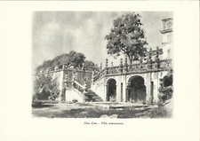 Stampa antica ORIO LITTA Villa Carini Lodi 1933 Old antique print