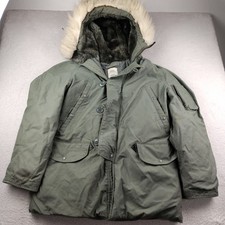 Parka militare vintage anni 90 clima freddo estremo N-3B parka pelliccia boccaglio taglia media