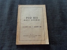LIBRETTO 1943 DISCORSO PIO XII AGLI OPERAI
