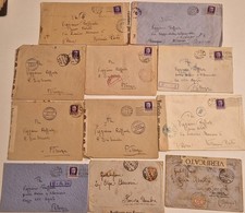 Gran Lotto 11 Buste Viaggiate E Verificate Per Censura Tra Il 1917 e Il 1944