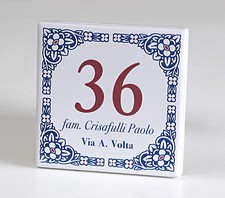 numeri civici 10x10 cm. stampa