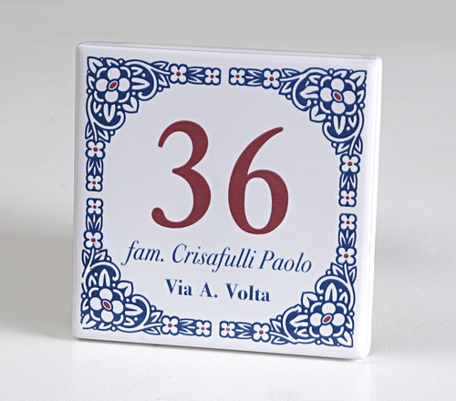 Numeri civici 10x10 stampa - civici, cm.