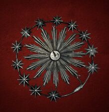 Aureola stellata raggiera 10 cm per statua sacra metallo bagno argento design 