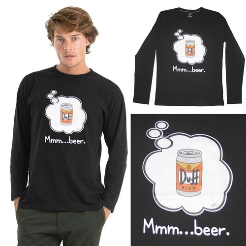 Shirt uomo manica lunga - t-, nera
