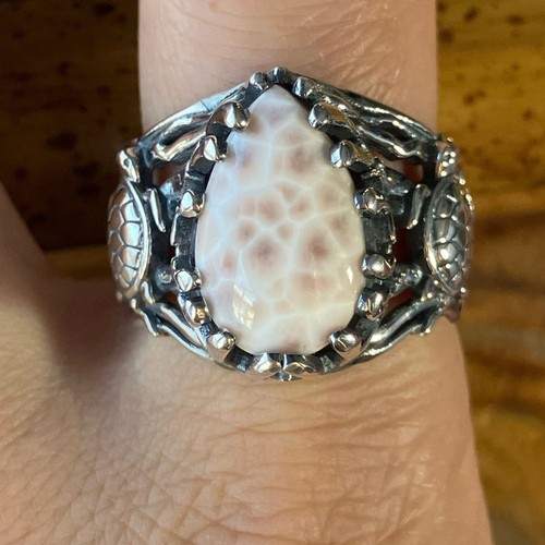 Natrolite sterling silver - sterling, sea