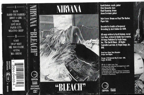 Nirvana bleach cassette - bleach,