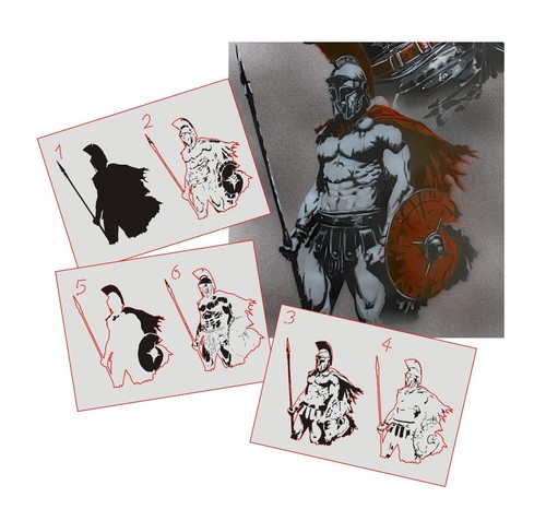378 spartan modello stencil - as-378,