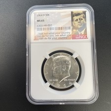 1964-D NGC MS65 ARGENTO