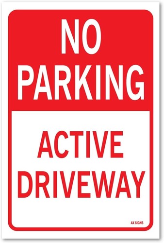 Parking active driveway - no,