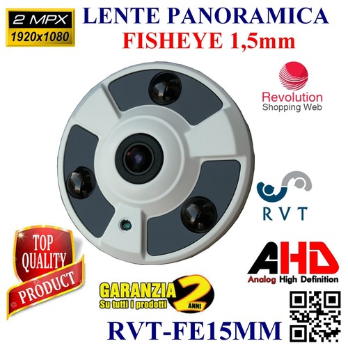 Telecamera fisheye ahd 2mpx - fisheye,