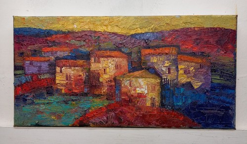 Paesaggio tela dipinto olio - tela,