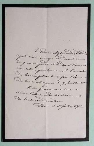 Autographe baron alphonse - autographe,