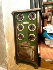 Antica stufa a legna Zephir IMAR verde anni 1930
