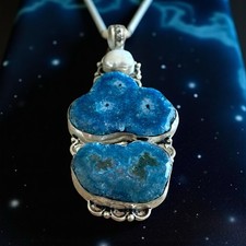 Ciondolo Pendente Gioiello Placcato Argento Quarzo E Perla Barocca