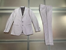 DOPPELGANGER ABITO COMPLETO UOMO NERO-GRIGIO TAGLIA 48 SLIM FIT