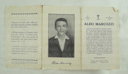 Santino funebre biglietto - biglietto, aldo
