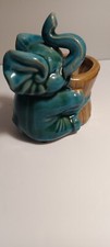 Vintage Elephant Planter Happy