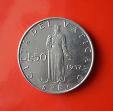 50 LIRE 1957 VATICANO [L425]