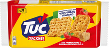Cracker, Gusto Pomodoro E Grana Padano DOP, Cotto Al Forno Con Grano 100% Italia