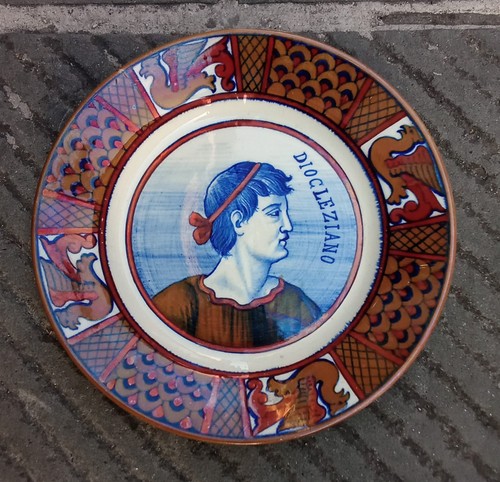 Piatto ceramica lustro rubino - piatto,