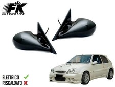 2 Specchietti Sportivi Tuning Citroen Saxo 1996-2003 Elettrici DA VERNICIARE