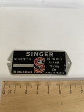 Insegna targa singer - targa,