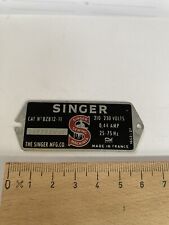 Insegna Targa Singer Epoca Collezione