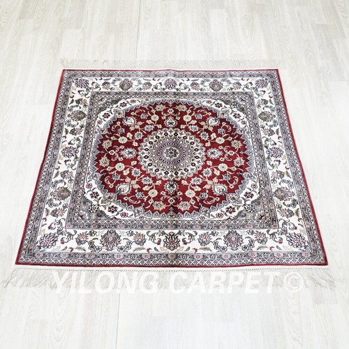 Red 4x4ft handmade silk - red,