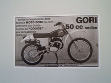 advertising Pubblicità 1977 MOTO GORI CODICE 50