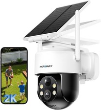 Telecamera WiFi Esterno Senza Fili Solare 2K con Batteria 3MP IR a Colori IP65