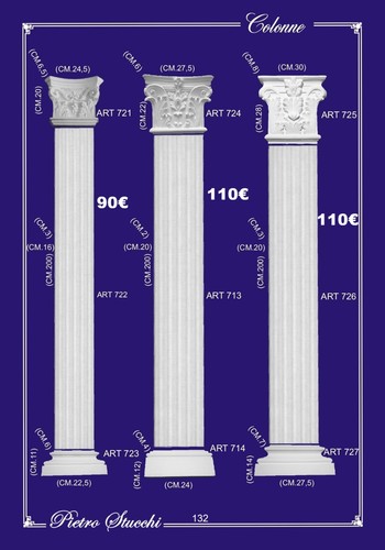 Colonna piatta rigata lesena - piatta,