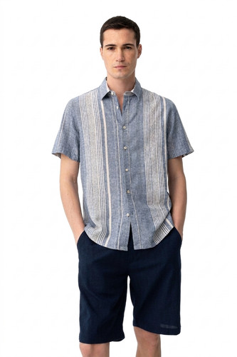 Camicia mezza manica misto
