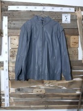 MALL CAPPOTTO GIUBBINO GIUBBOTTO GIACCA JACKET UOMO PELLE LEATHER GRIGIO 48 A562