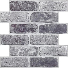10 Pezzi Mattoni Adesivi Murali 3D Pannelli Da Parete 3D Finto Mattone, 30 X 30 