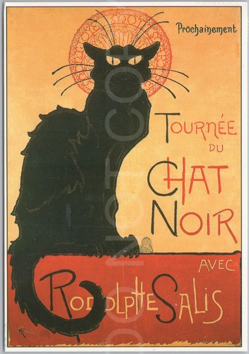 Paris postcard steinlen chat - steinlen,