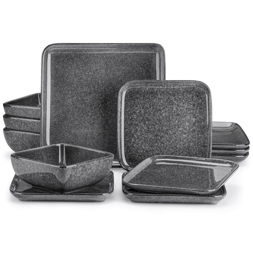 Set piatti quadrati - , gres