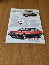 1984 MASERATI BITURBO S AUTO VINTAGE CAR AD PUBBLICITA