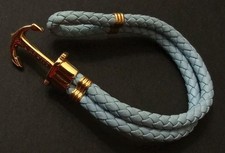 Bracciale  Paul Hewitt,Ancora Marina, in pelle Colore azzurro / oro. mai usato