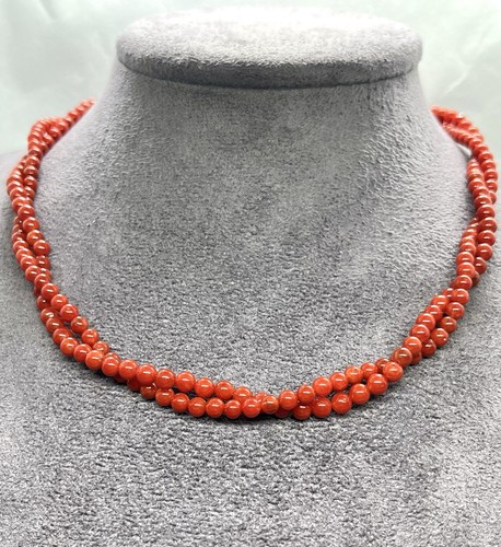 Collana torchon corallo rosso - collana,