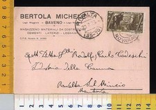 30455] VERBANIA - BAVENO COMMERCIALE - MATERIALI DA COSTRUZIONE - LEGNAMI _ 1933