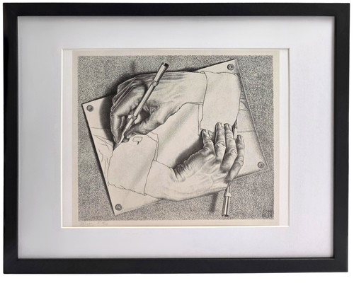 Escher disegno mani - m.c.,
