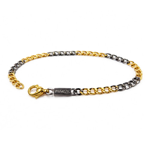 Bracciale uomo catena bicolore - uomo,