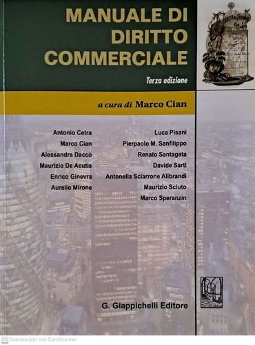 Manuale diritto commerciale - diritto,
