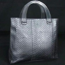 Borsa a tracolla PRADA in pelle tote bag grigio originale media donna...