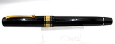 *OMAS EXTRA MILORD* PENNA STILOGRAFICA -NERO e ORO -SFACETTATA -nib 18k M