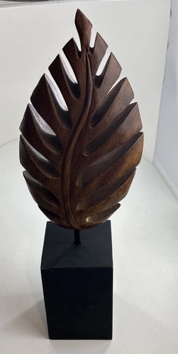 Scultura legno foglia - scultura,