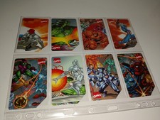 SET 8 TESSERE SCHEDE TELEFONICHE SUPEREROI MARVEL COMICS VINTAGE