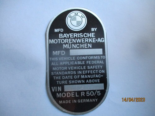 Targa bmw r50 5 - r, r50/5