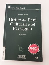 Libro Alessandro Ferretti Diritto dei Beni Culturali e del Paesaggio 2010 AS150